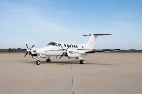 AI illustration of a Beechcraft King Air 200, not this aircraft