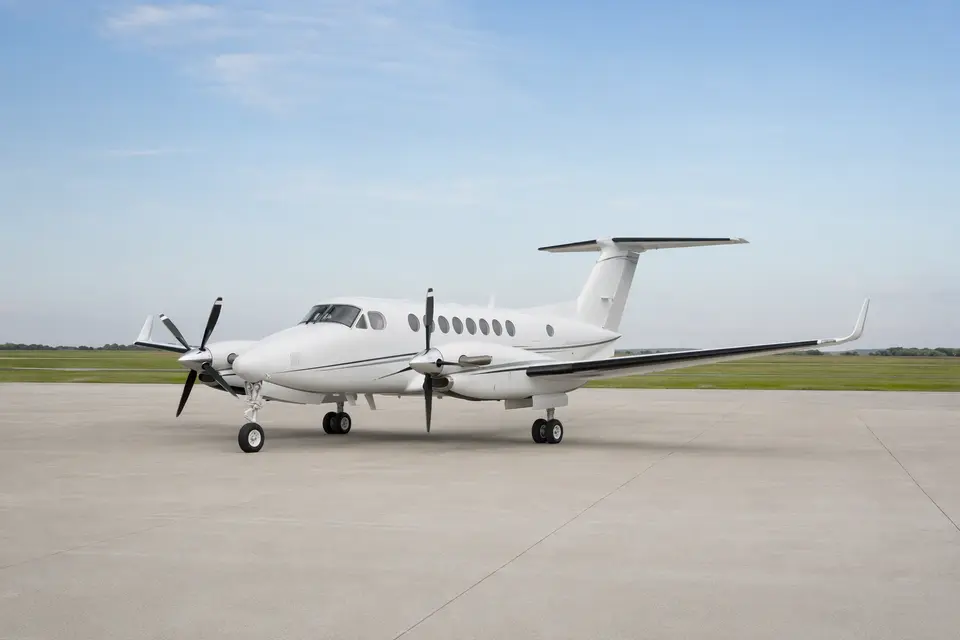 AI illustration of a Beechcraft King Air 350, not this aircraft