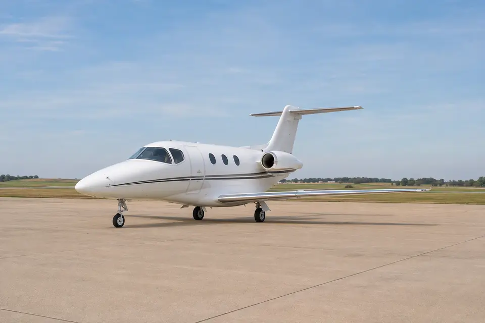 AI illustration of a Beechcraft Premier, not this aircraft