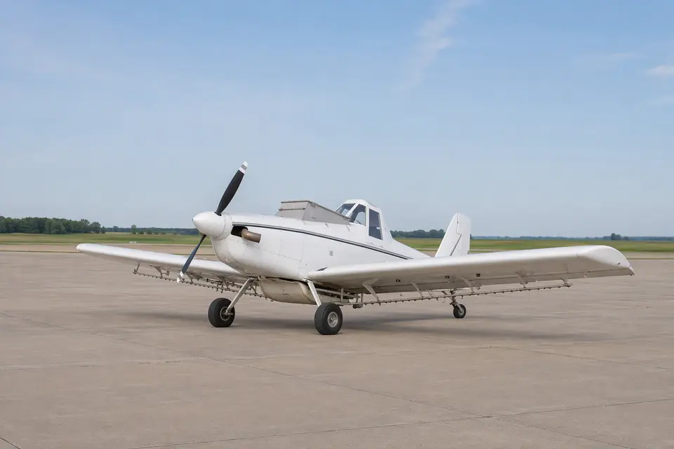 AI illustration of a piston crop duster, not this aircraft