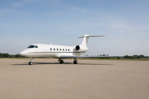 AI illustration of a large business jet, not this aircraft