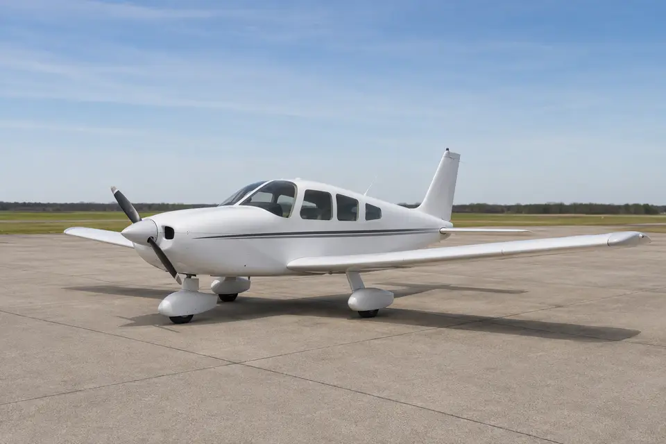 AI illustration of a single-engine piston airplane, not this aircraft