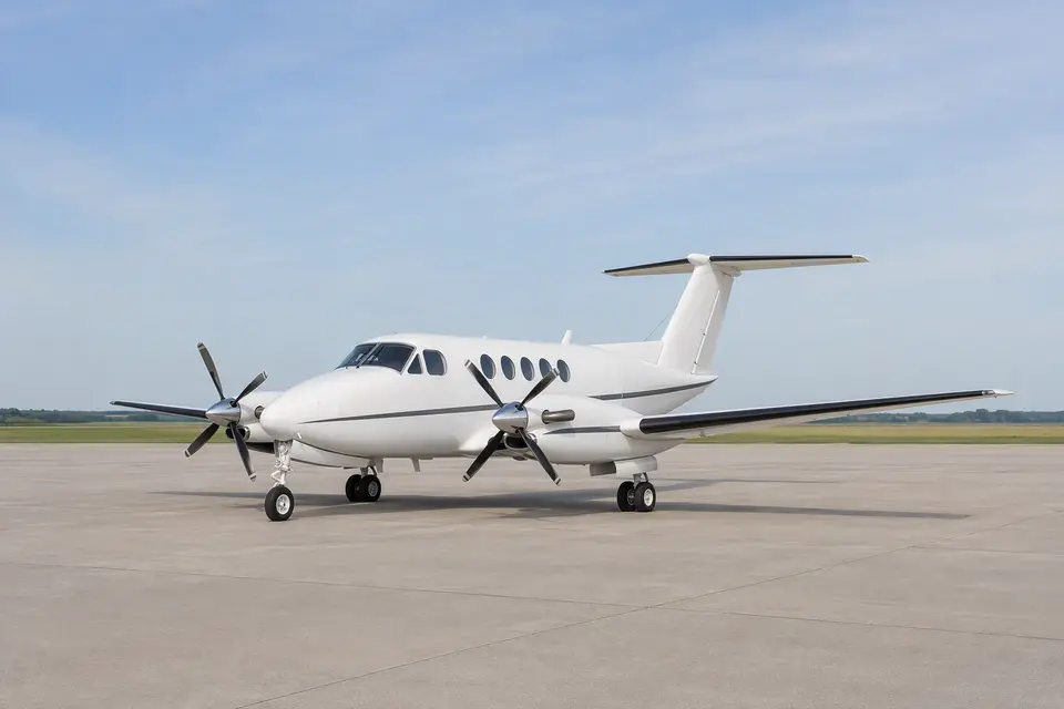 AI illustration of a twin turboprop, not this aircraft