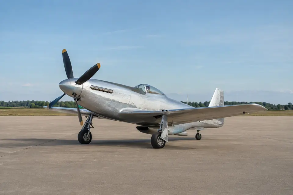 AI illustration of a piston warbird, not this aircraft