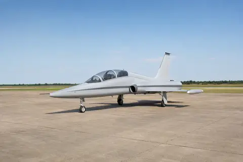 AI illustration of a military jet trainer, not this aircraft