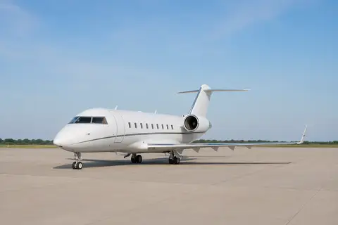 AI illustration of a Bombardier Challenger 601, not this aircraft