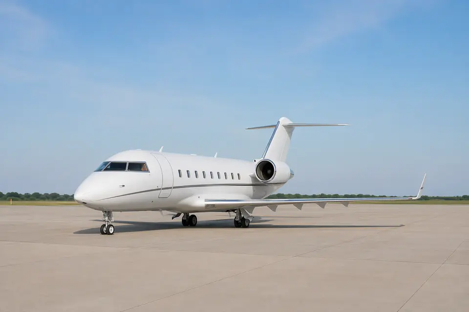 AI illustration of a Bombardier Challenger 601, not this aircraft