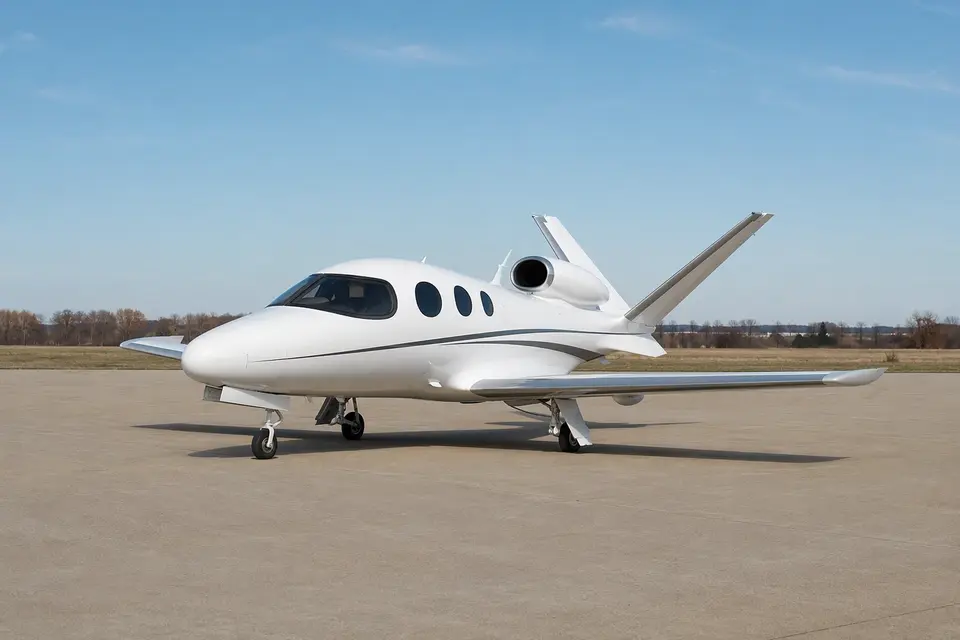 AI illustration of a Cirrus Vision Jet, not this aircraft