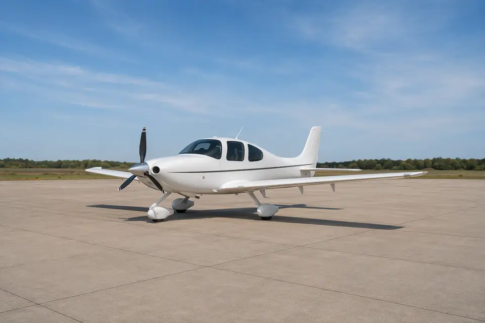 AI illustration of a Cirrus SR22, not this aircraft