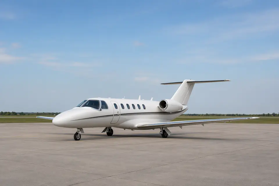 AI illustration of a Cessna CitationJet, not this aircraft