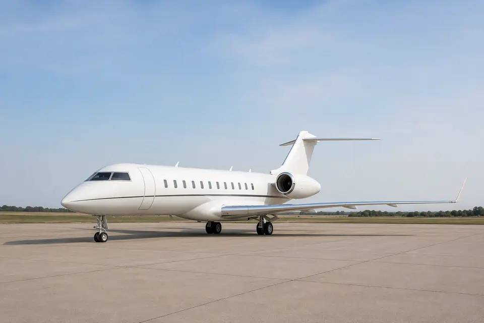 AI illustration of a Bombardier Global Express, not this aircraft