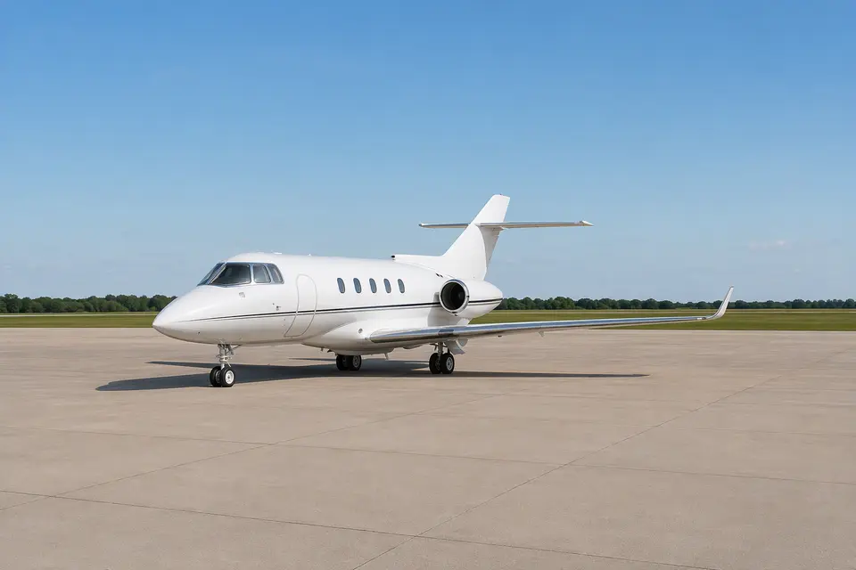 AI illustration of a Hawker 800, not this aircraft