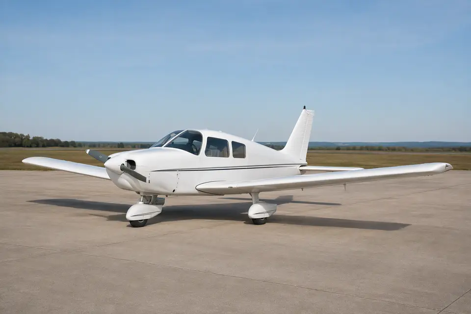 AI illustration of a Piper Cherokee, not this aircraft