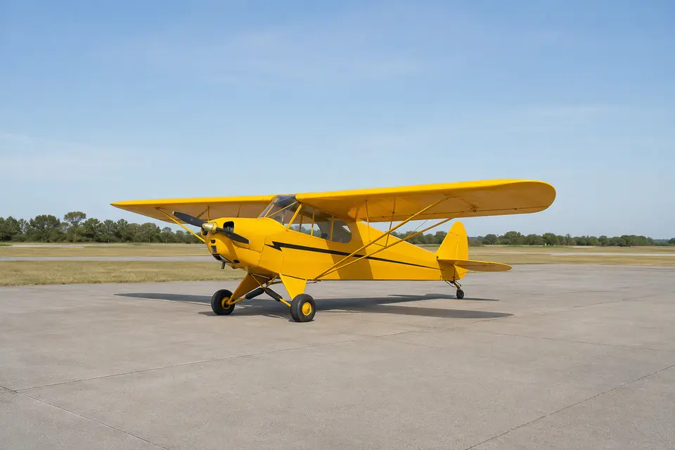AI illustration of a Piper J-3 Cub, not this aircraft