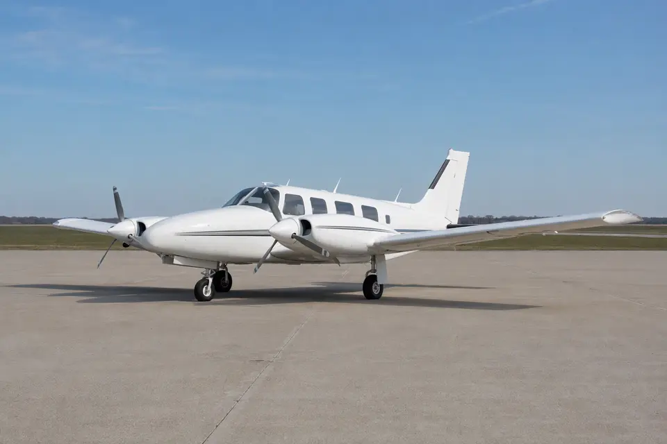 AI illustration of a Piper Seneca, not this aircraft