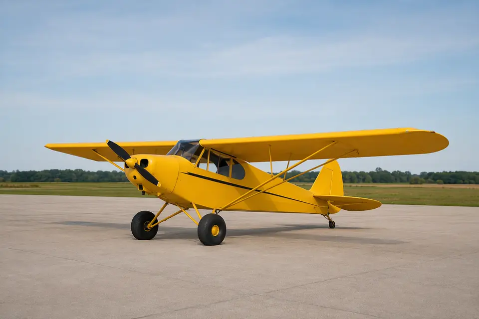 AI illustration of a Piper PA-18 Super Cub, not this aircraft