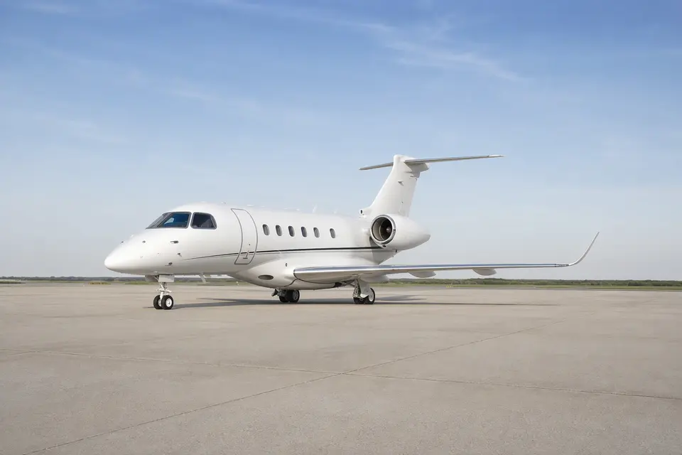 AI illustration of an Embraer Legacy 450, not this aircraft