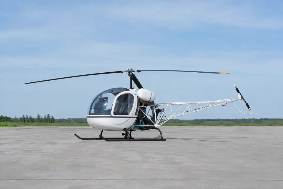 AI illustration of a Schweizer 300, not this aircraft