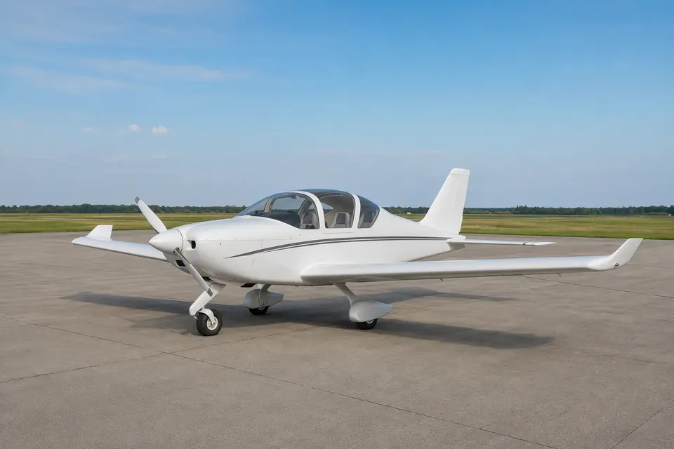 AI illustration of a Tecnam P-Mentor, not this aircraft