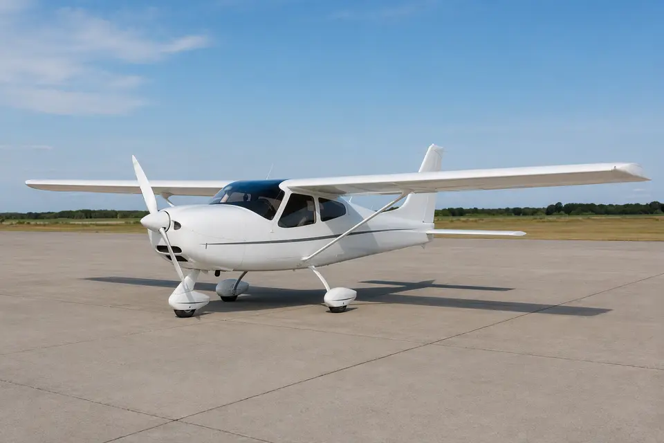 AI illustration of a Tecnam P2008, not this aircraft