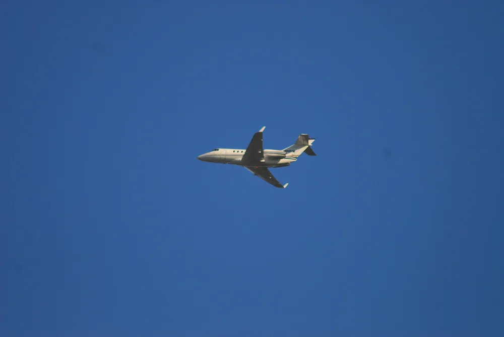 Representative photo of a Hawker 800, not this aircraft