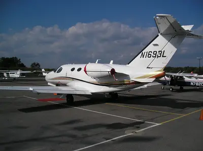 Representative photo of a Cessna Citation Mustang, not this aircraft