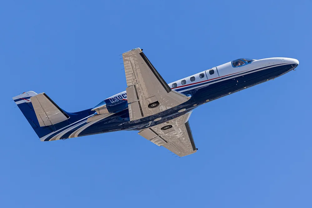 Representative photo of a Cessna Citation V, not this aircraft