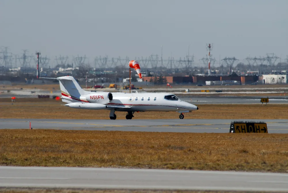 Representative photo of a Learjet 35A, not this aircraft