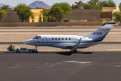 Representative photo of a Hawker 800XP, not this aircraft